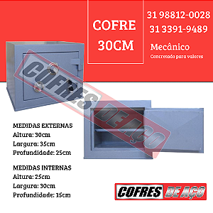 Cofre de Aço concretado 30cm - (AxLxP) 30X35X25
