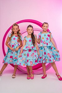 Vestido Infantil Mar