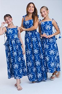 Vestido Mãe e Filha Marinho Azul( MODELO MÃE )