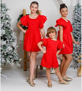 Macaquinho Infantil Bel Vermelho