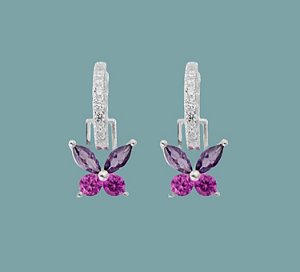 Argolinha Borboleta Colorida