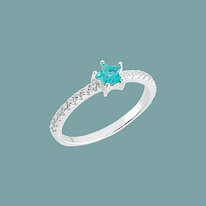 anel estrela turmalina