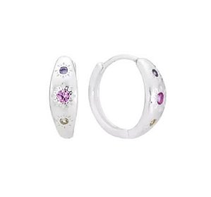 Argola trabalhada colorida