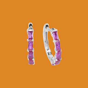 argolinha retângulo rosa