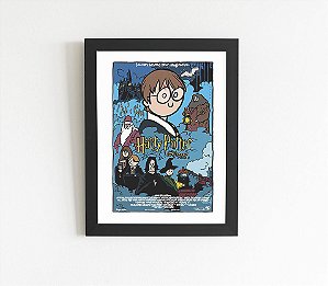 Quadro Releitura Minimalista - Harry Potter and the Philosopher's Stone