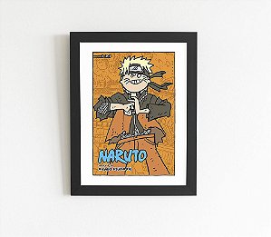 Quadro Releitura Minimalista - Naruto