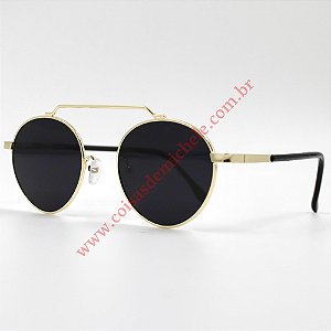 Óculos de sol Bangkok dourado lente preta