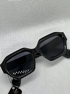 @ Óculos de sol quadrado preto PRA