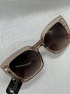 Óculos de sol gatinho rosê transparente lente degradê DG*