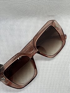 @ Óculos de sol quadrado rosê transparente FEN