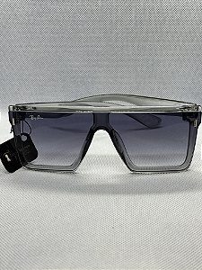 Óculos de sol quadrado cristal transparente azulado*