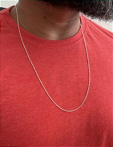 Corrente 3x1 70cm - 1mm - Prata 925