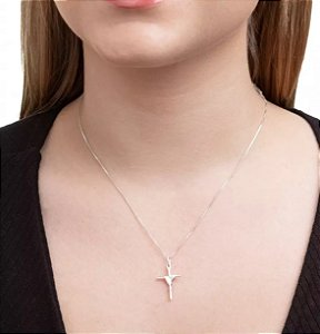 @ Pingente cruz manto 20x15mm - Prata 925