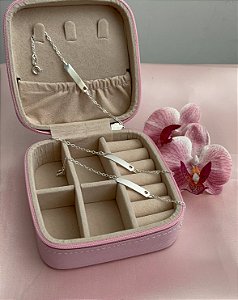 Pulseira infantil chapinha com coração vazado - Prata 925