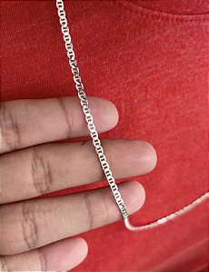 Corrente tampa latinha 2,5mm - 70cm - Prata 925