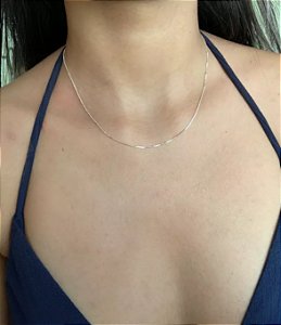 Corrente veneziana 40cm - V15 0,8mm - Prata 925 @