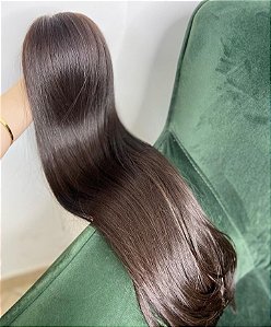 Cabelo Brasileiro do Sul Castanho Médio Liso 50G