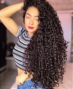 Cabelo Brasileiro Regional Cacheado Castanho 100G