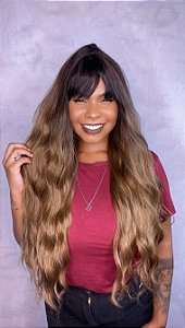 Lace Front Repartição Livre Full HD 3D Morena Iluminada