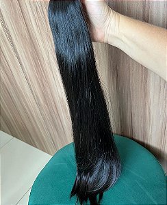 Cabelo Brasileiro do Sul Preto Natural Liso 100G