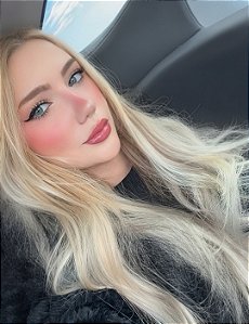 Cabelo Brasileiro do Sul Loiro Raiz Esfumada 50g 65cm + Confecção na técnica fita adesiva invisível