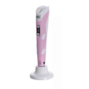 Caneta 3D NIC 3D Rosa Completa – Garantia 6 Meses