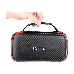 Estojo para Caneta 3D NIC 3D – Preto com Zíper Vermelho