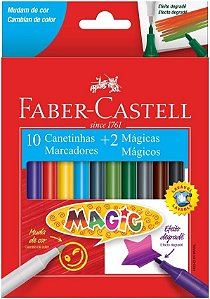 Canetinha Faber-Castell Magic 10 Cores + 2 Mágicas