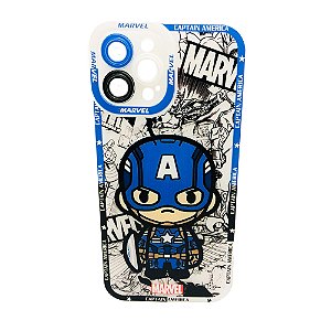 Capinha Capitão America Marvel Celular iPhone 16 Pro Max
