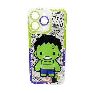 Case Capinha Incrivel Hulk Marvel Celular iPhone 14 Pro