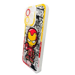 Case Capinha Protetora Iron Man Marvel Celular iPhone 15 Pro