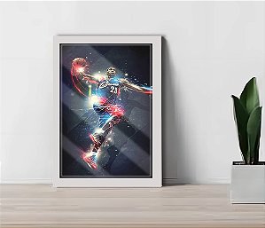 Quadro Decorativo James Light Sala Escritório + Vidro 33x25