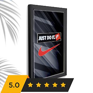 Quadro Decorativo Just Do It Loja Escritório +Vidro 33x25 A4