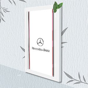 Quadro Decorativo Mercedes-Benz + Vidro 33x25 Escritório