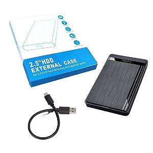 Case Sata Usb-C 3.0 + Cabo Para SSD Externo 2.5"