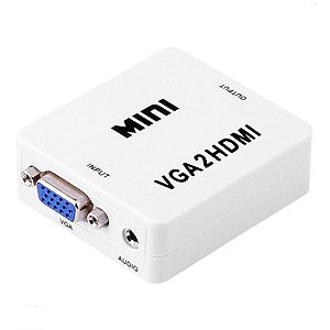 Conversor Vga Para Hdmi Com Áudio 1080P e Alimentaçao 5V USB