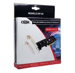 PLACA PCI-E ADAPTADOR SSD M2 NO PC DP-20 DEX