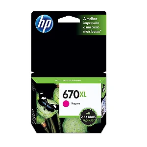 HP CZ119AB 670XL CARTUCHO DE TINTA MAGENTA (8 ml)@