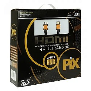 Cabo Hdmi 30 Mts C/filtro 2.0 3d 4k 19 Pinos Pix 018-3020