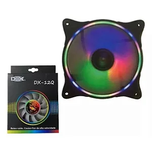 Cooler Fan 120mm com Led RGB Colorido Ring Light 12V 1200Rpm