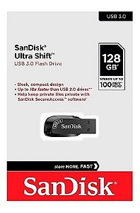 PEN DRIVE SANDISK 128GB ULTRA SHIFT USB 3.0