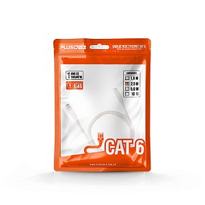 Cabo de Rede Cat.6 2.5M PC-ETH6U25WH Patch Cord PlusCable