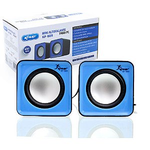 Caixa de Som para PC/Notebook KP-609 - Knup KP-609 AZUL