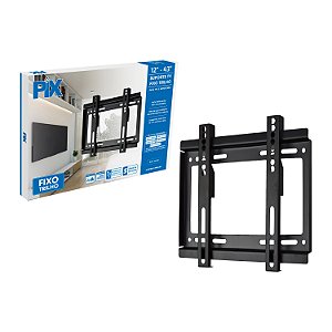 Suporte Para Tv 12 A 43 Fixo Pix PX-F20 Montado Preto