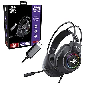 Fone Headset Gamer 7.1 Rgb USB Pc Note Ps4 Ps5 Cabo 2m Novo
