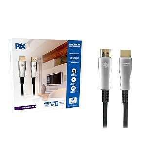 Cabo Hdmi 2.1 8k Hdr 32awg 15 Metros Fibra Otica Ativa