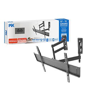 Suporte Tv Multi-Articulado 32'' a 75'' Coluna Montado Px-38