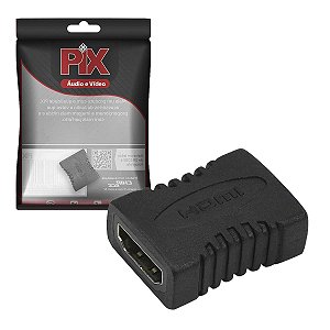 Junção Emenda Hdmi Femea Para Hdmi Femea Full Hd 1080p Pix