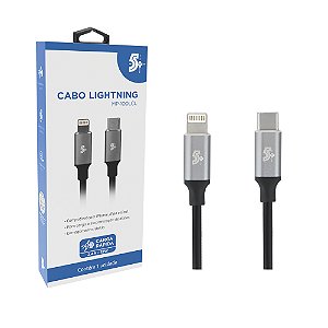 Cabo Compatível Para Iphone Usb C Turbo 2.0 1,2M Aluminum