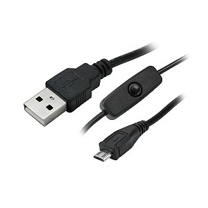 Cabo Micro Usb Usb Macho Botão On/Off 1,20M Para Firestick